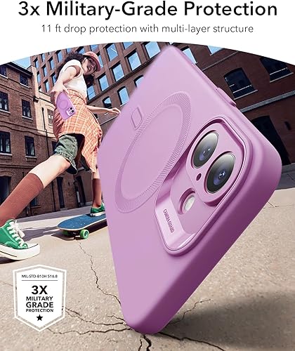 Vista 360 de ESR Funda para iPhone 15 Pro Max, compatible con MagSafe, de grado militar, negro transparente