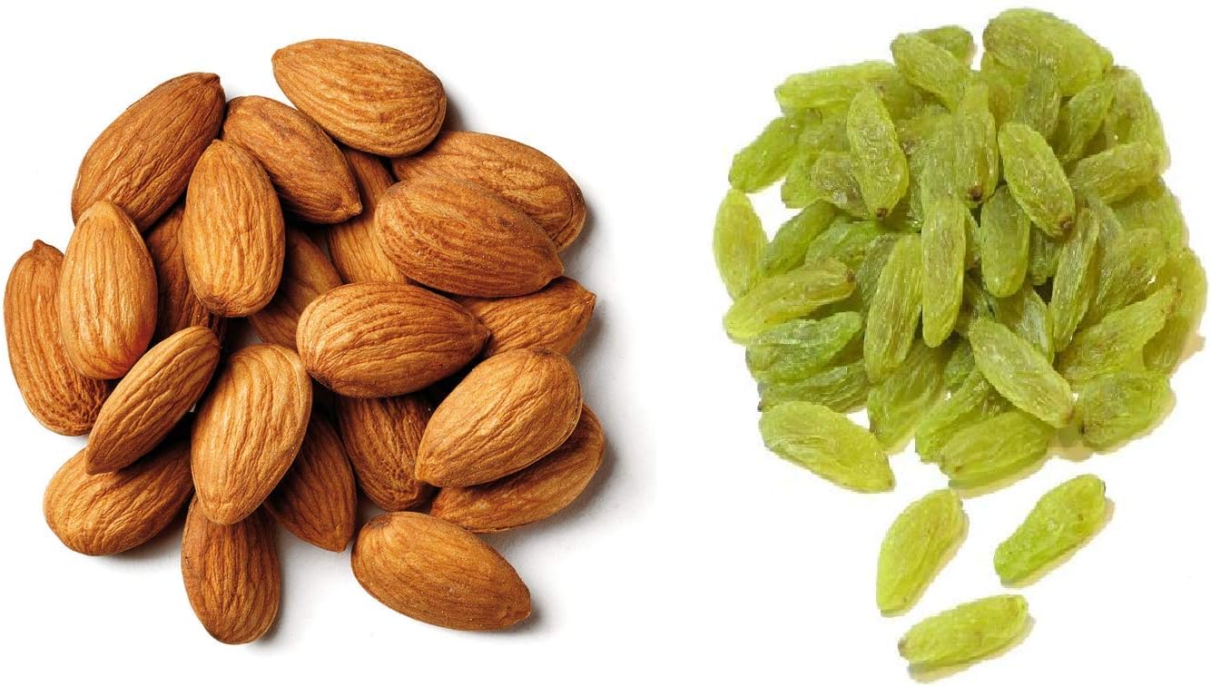 Ancy 100% Natural Jumbo Almonds and Raisins (Badam and kishmish) 500gm (Pack of 2x250gm)
