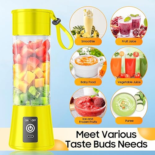 Miniatura 2 de Licuadora portátil inalámbrica de tamaño personal  Licuadora mejorada 2025 para batidos y batidos con vaso de jugo de 14 onzas sin BAP de 14 onzas,