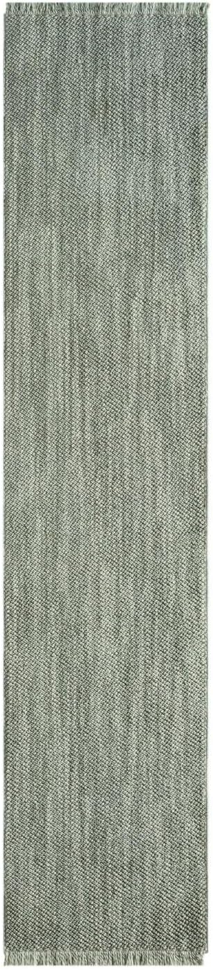 luxe weavers solid machine woven green 2x8 area rug, indoor stain-resistant carpet green 2' x 8' (runner)