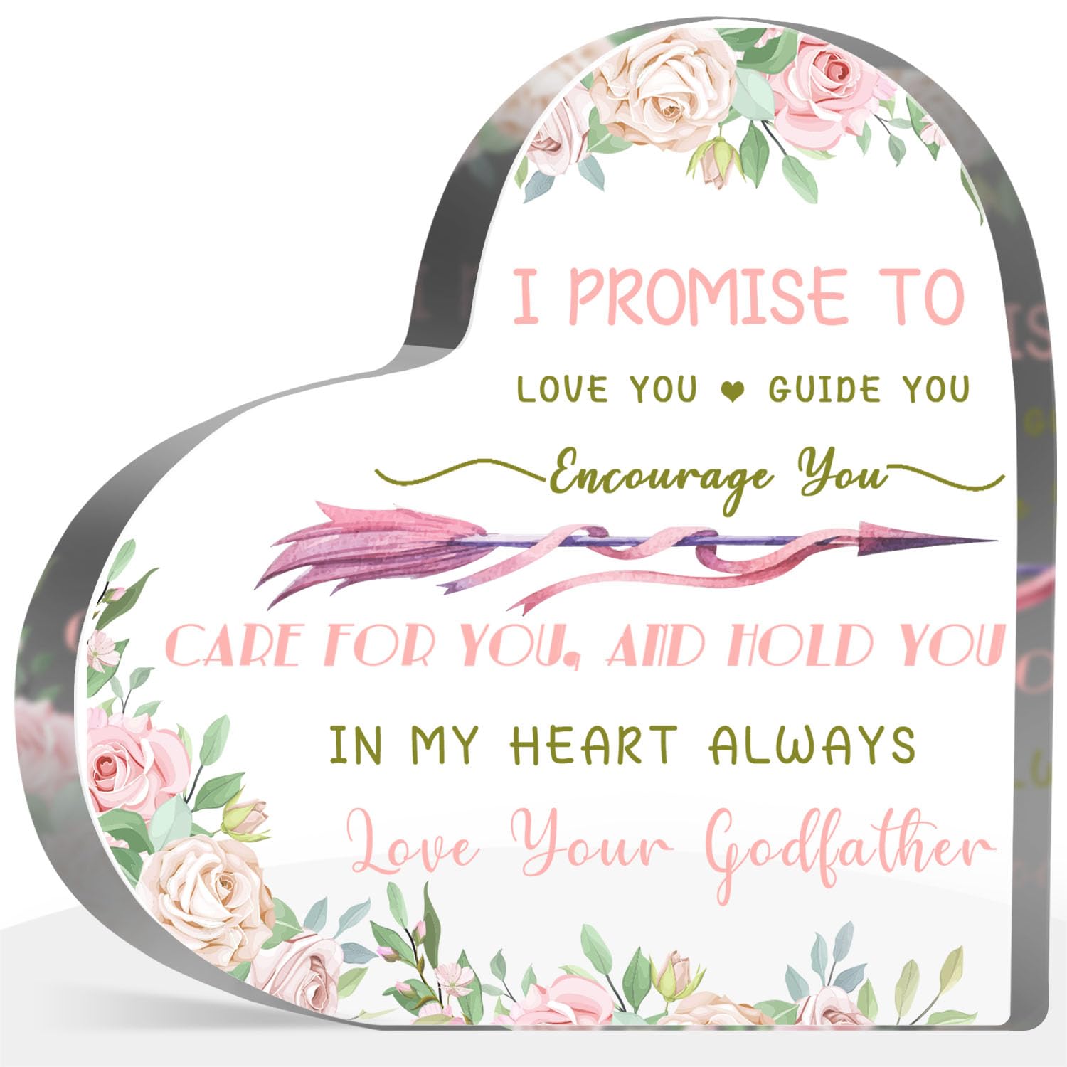 Godchild Gifts for Goddaughter Godson, Baptism Gifts for Girls Boys, First Holy Communion Gifts, Inspirational Religious Gifts, Christening Catholic Christian Baptism Keepsake Decor