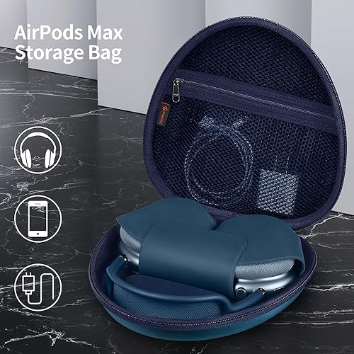 Miniatura 3 de Fintie Funda rígida para auriculares AirPods Max, bolsa protectora de almacenamiento de viaje de repuesto con encendido y apagado automático para