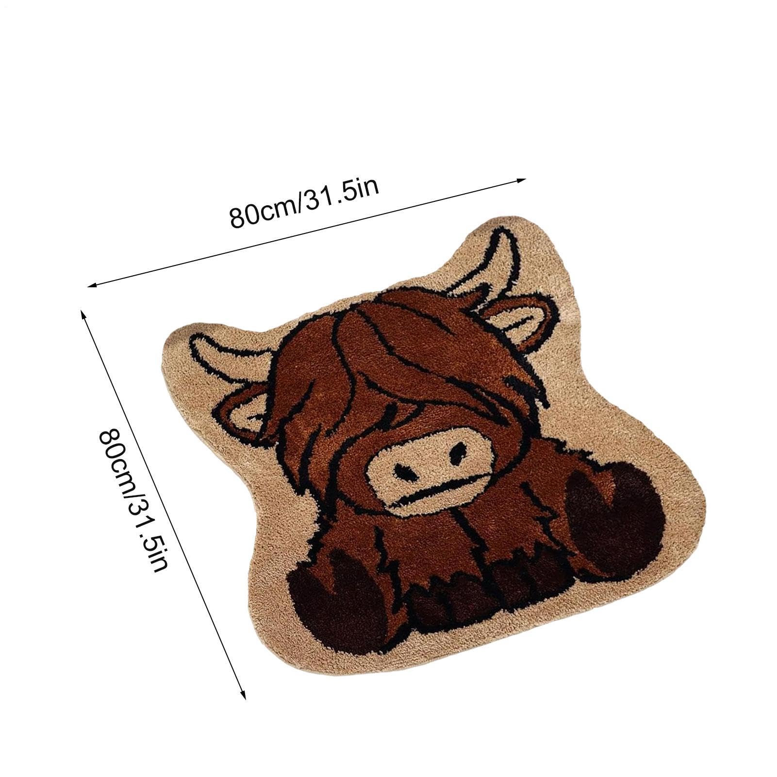 Alfombra de baño de vaca, alfombrilla de ducha ultra absorbente de agua
