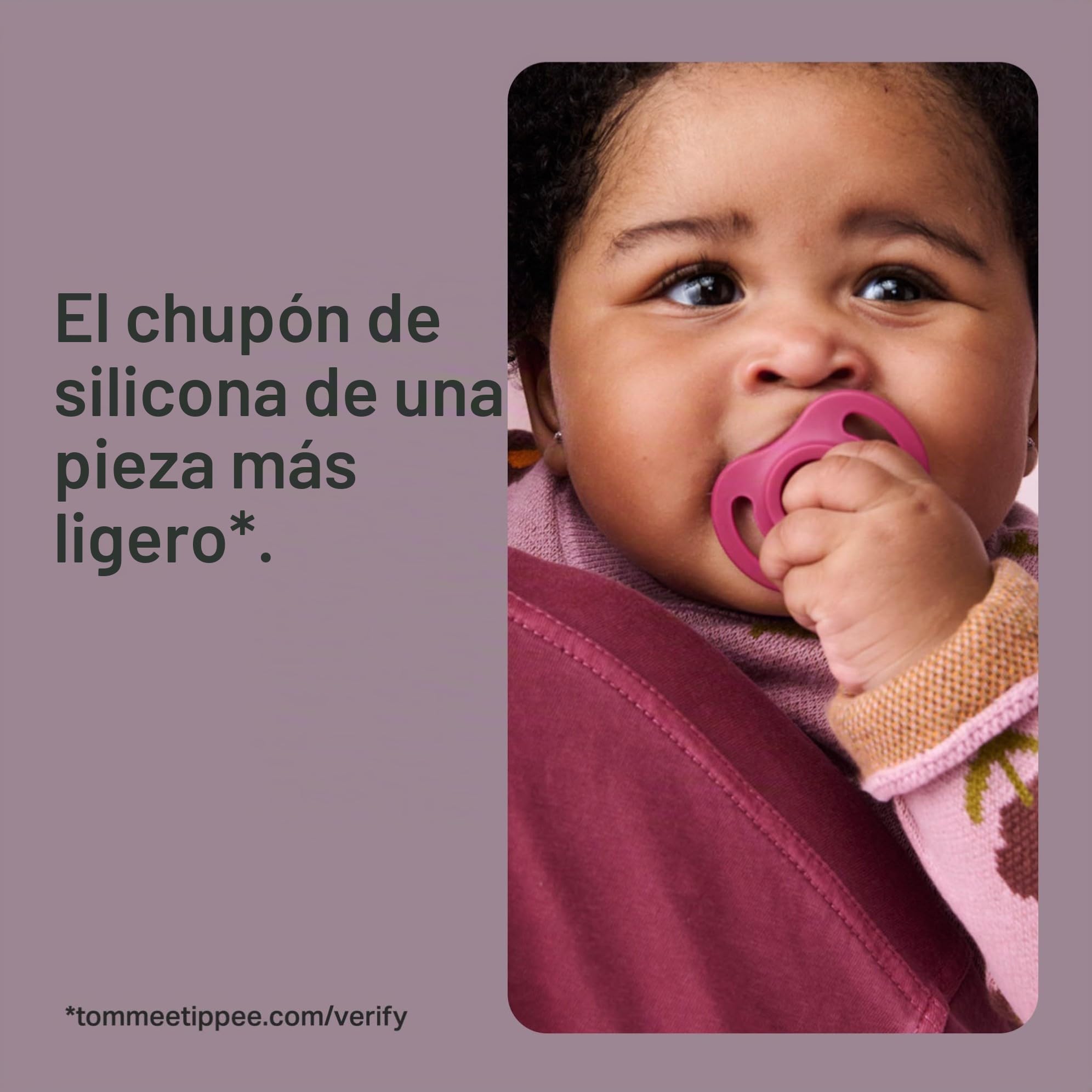 Tommee Tippee Chupete Ultra-light StayPut, 18-36m, paquete de 4, diseño de silicona de una sola pieza