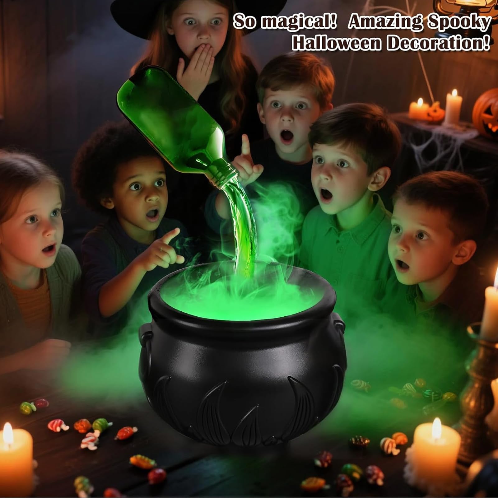 Miska – dekoracja sto?u Halloween – pod?wietlana dekoracja zewn?trzna stó? ?wi?teczny, letni? imprez?, do domu, domu, czarownic, sali lekcyjnej, zewn?trz