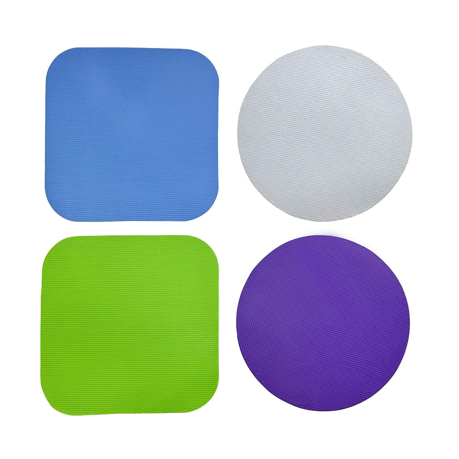 Paquete de 4 almohadillas de agarre para abridor de tarros, herramienta de abridor de botter para manos débiles, abridor de tarros de goma para personas mayores con artritis (azul, verde, gris, morado