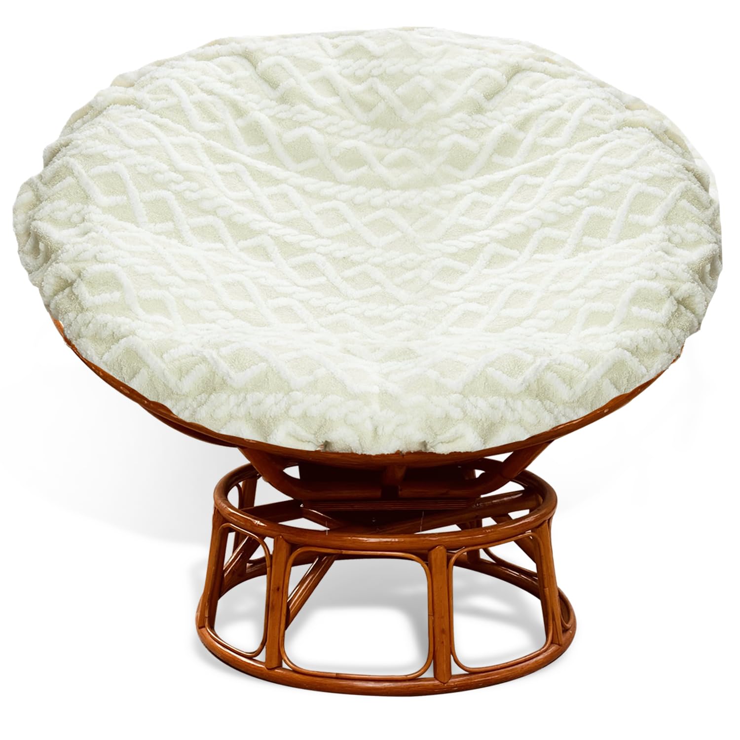 Thankyall Papasan Chair Cushion Cover Only, Faux Fur Cover