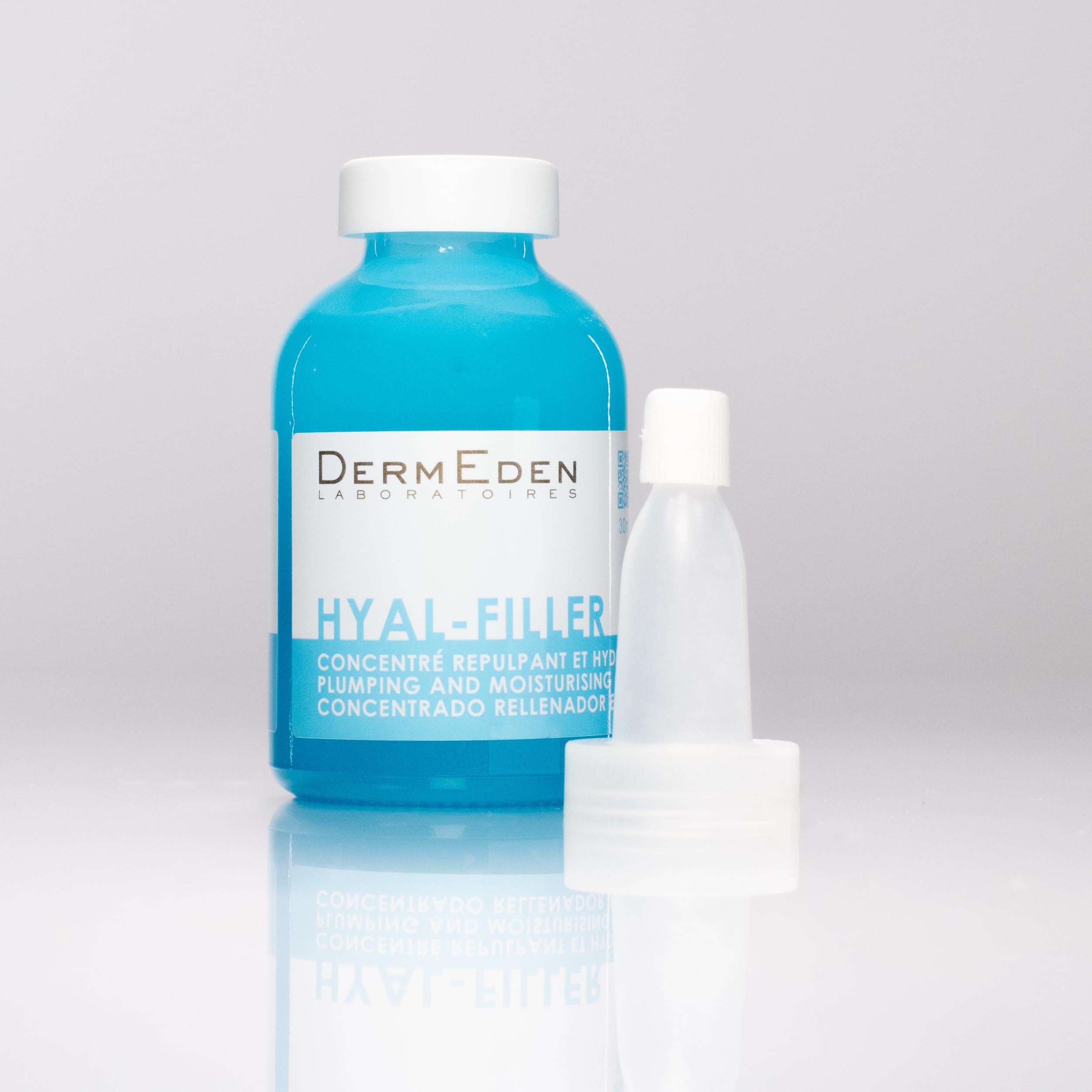 Laboratoires DermEden - Concentré Repulpant et Hydratant 30 ml - Réduit les rides, Améliore l'hydratation et Stimule le collagène - Effet Filler visible dès 30 min - Fabrication Française