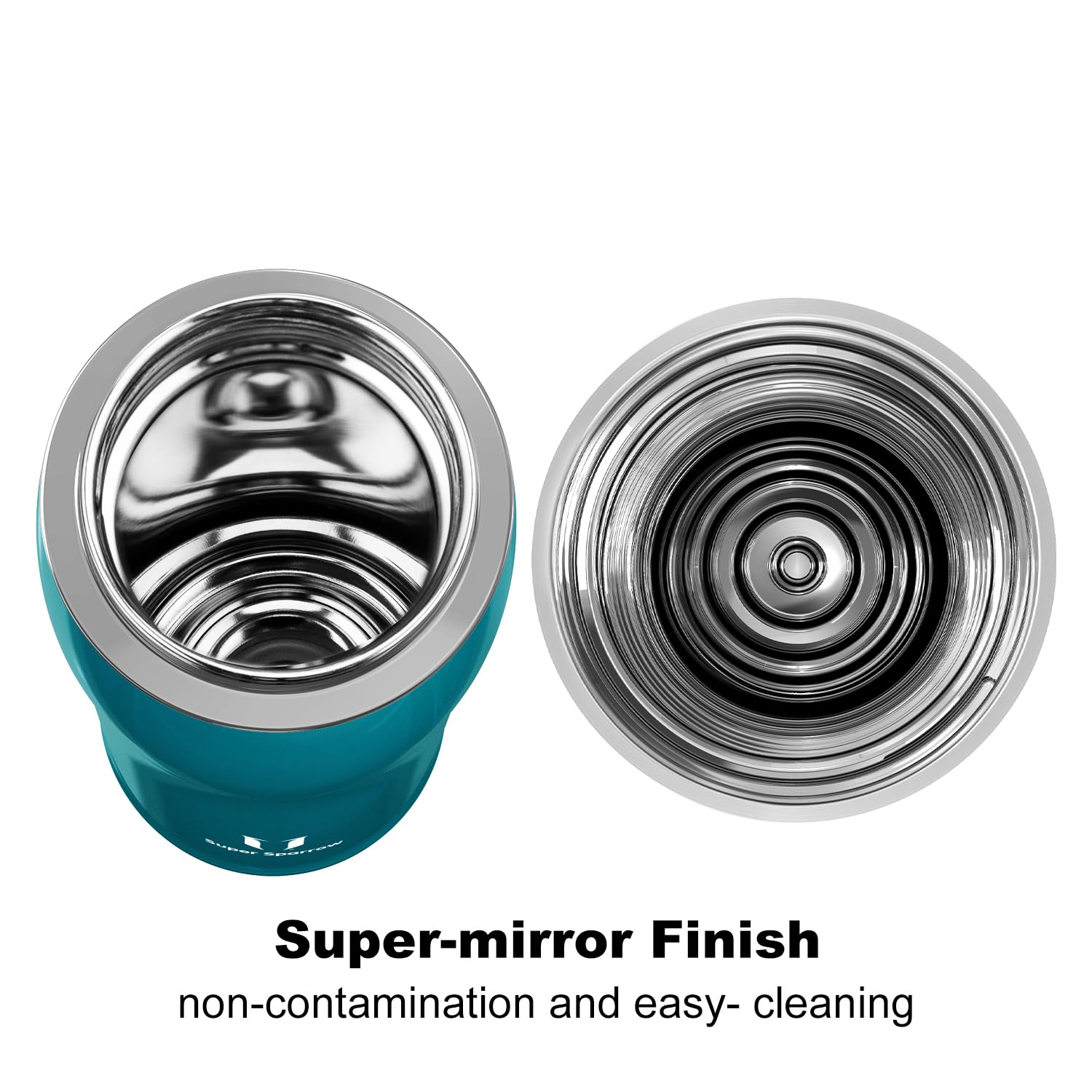 Super Sparrow Borraccia con Cannuccia, Acciaio Inox Bottiglia Termica - 350ml, 500ml, 750ml - Senza BPA Tazza Termica, Bottiglia Termica per Bambini, Scuola, Sportiva, Campeggio