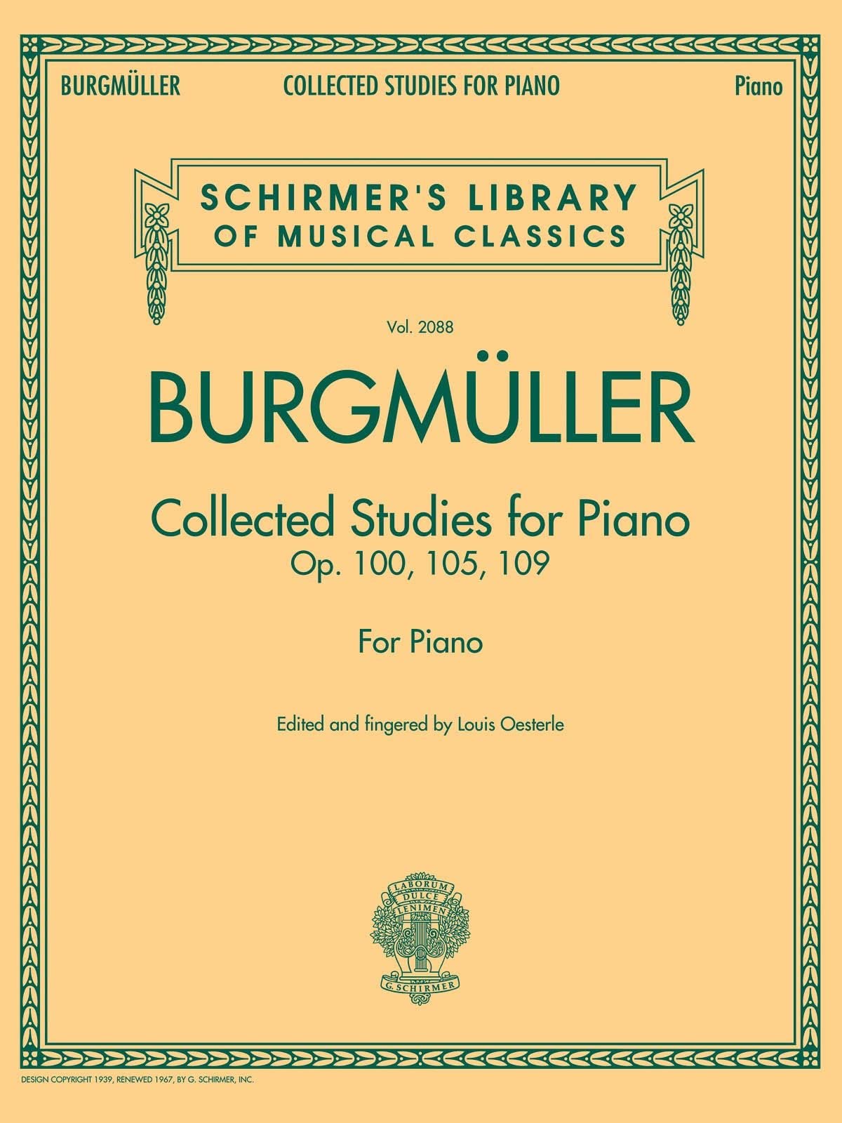 Collected Studies for Piano: Schirmer Library of Classics Volume 2088 (Schirmer's Library of Musical Classics) Paperback β March 1, 2010