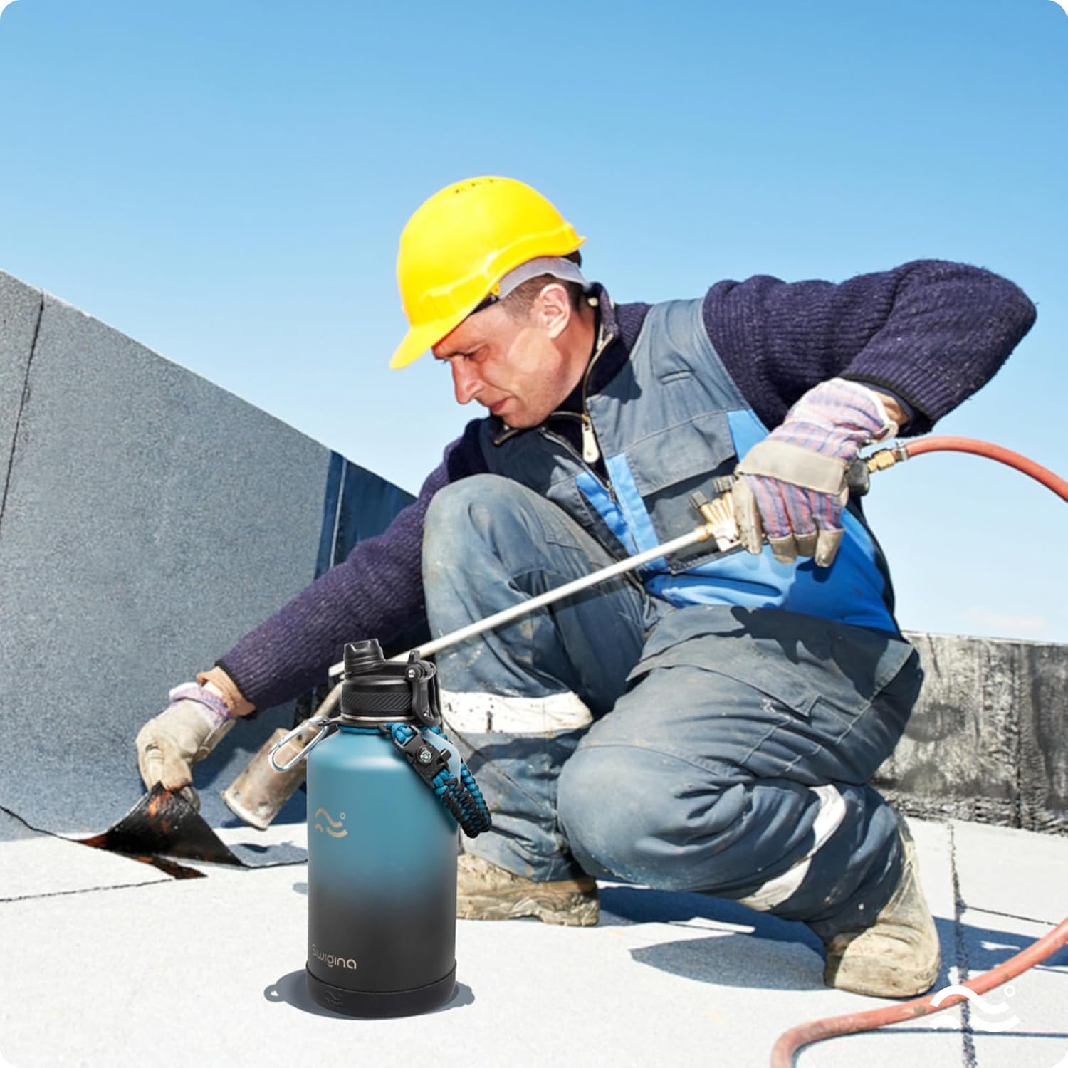 [2-IN-1 LID] 64 oz Insulated Water Bottle with Silicone Boot (48hrs Cold/24hrs Hot) - DIY Stickers, Leakproof, BPA Free, Half Gallon - Image 6