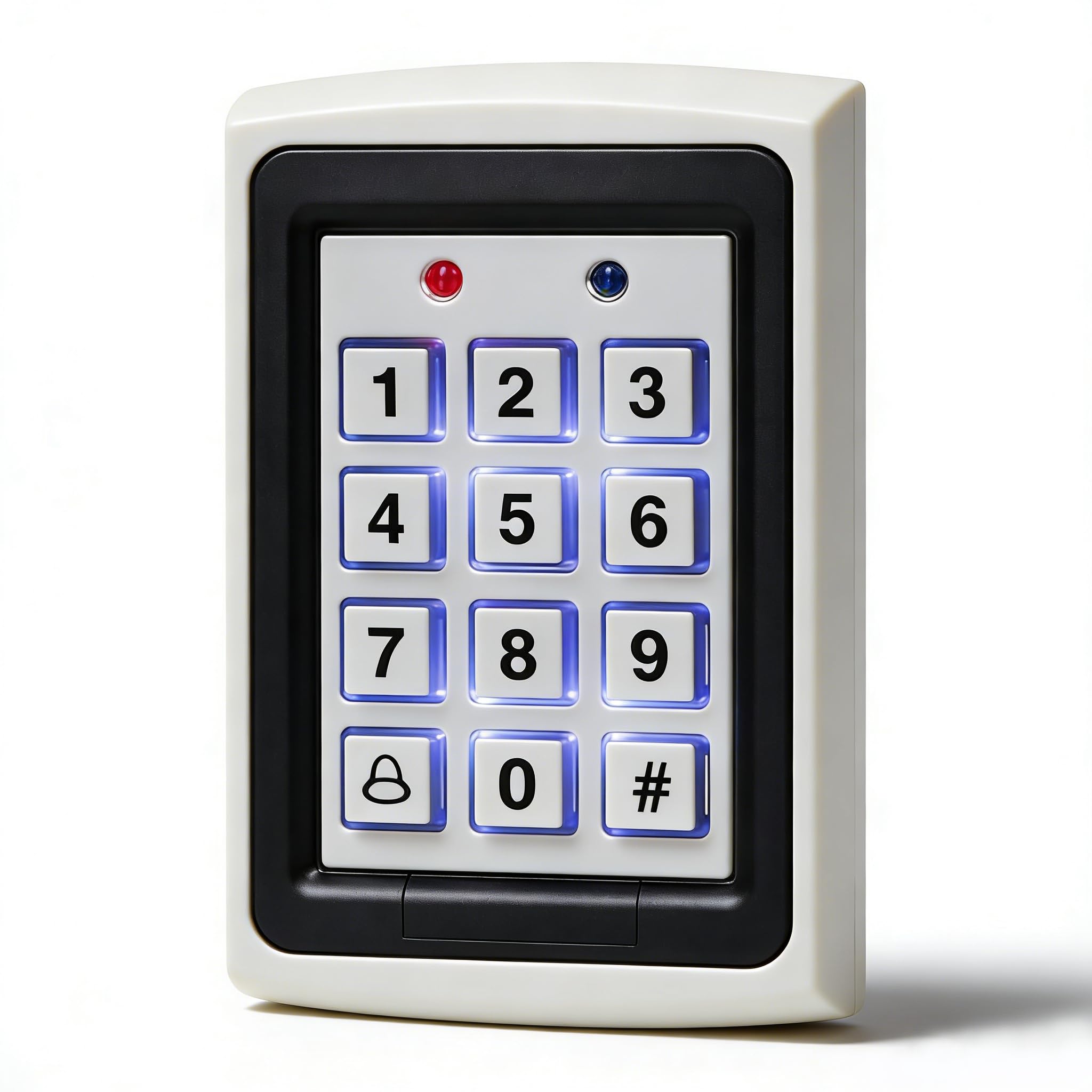 ReaIOKbii DIY Installation Indoor Access Control Keypad,RFID 125KHz,1000-Users,backlit keypad, Zinc Alloy Housing, 12V DC Single Door Entry System,Suitable for all electromagnetic locks