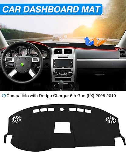 Miniatura 3 de Cartist Cubierta de tablero de ajuste personalizado para Dodge Charger 2008 2019 2010 Accesorios Cubierta de tablero Alfombrilla antideslizante