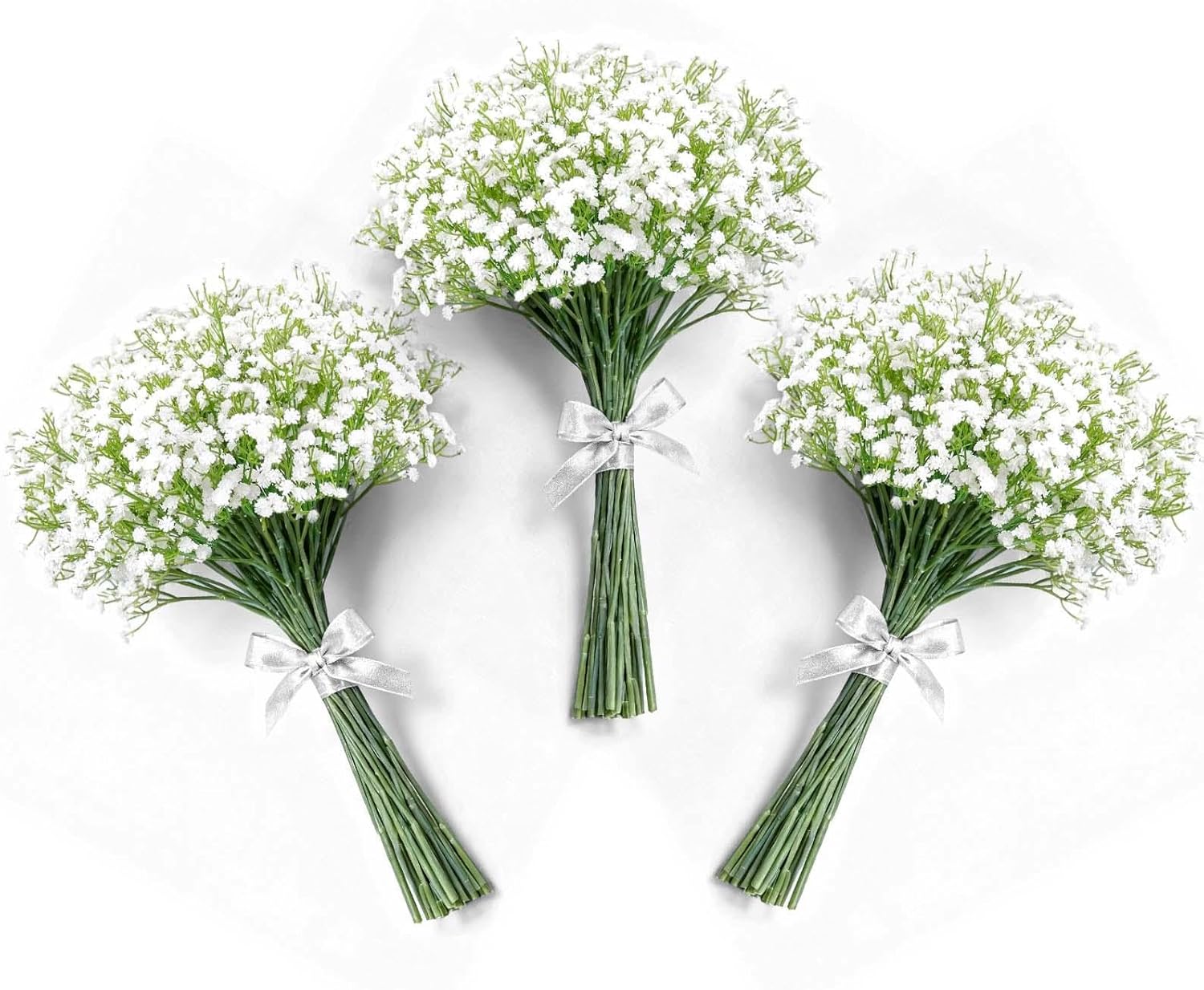 Babys Breath Artificial Flowers, White Artificial Flowers Bouquet, Faux Flower, Fake Gypsophila Bulk in Vase Floral Decor for Centerpieces Wedding Brides (36, White)