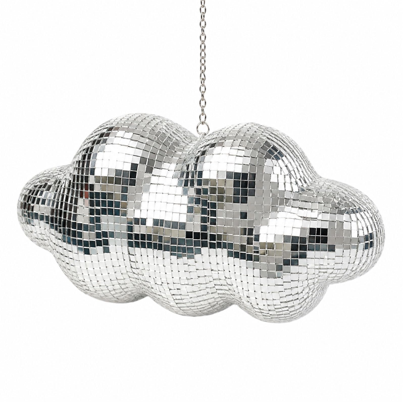 1 pièce décoration Boule Disco Nuage, élément décoratif Nuage Disco rétro, Boule Disco Miroir 31x16x13cm pour décoration intérieure et fêtes d'anniversaire
