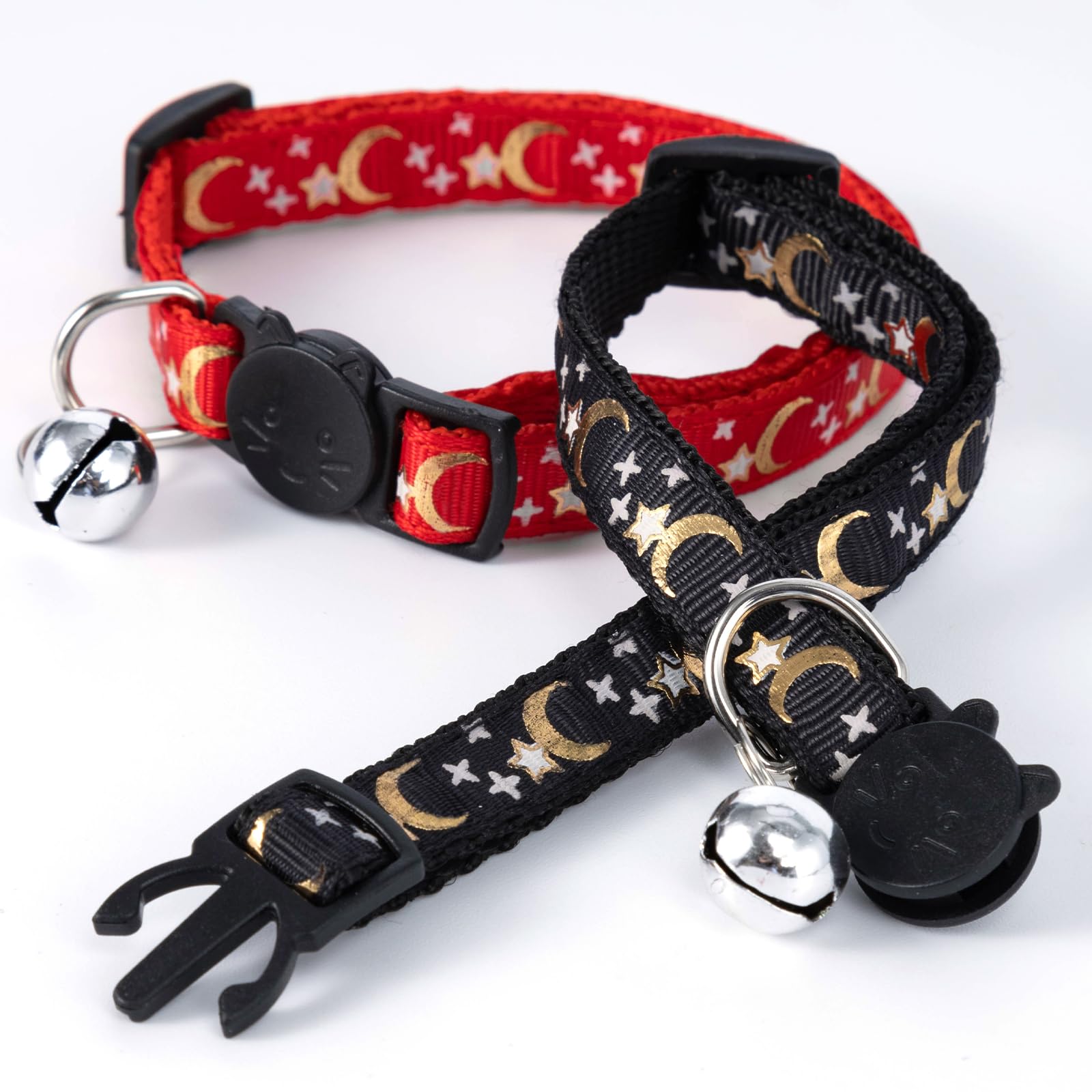 Collare Gatto Riflettenti,Collari per Gatti Antistrozzo con Campanellino,Regolabile 21-35cm,Sicuro,Nylon, Accessori Animali Domestic