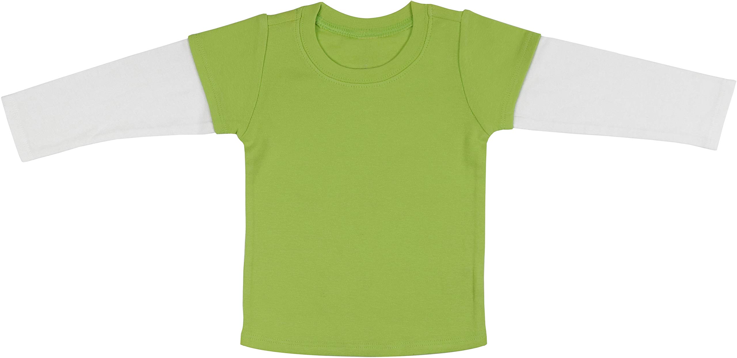 ToBeInStyle Camisetas de manga corta con cuello redondo y manga larga para niños y niñas