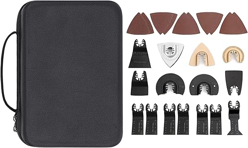 Miniatura 6 de khanka Estuche de almacenamiento duro de repuesto para hojas de sierra oscilantes de madera de metal, kit de cuchillas multiherramienta, solo funda