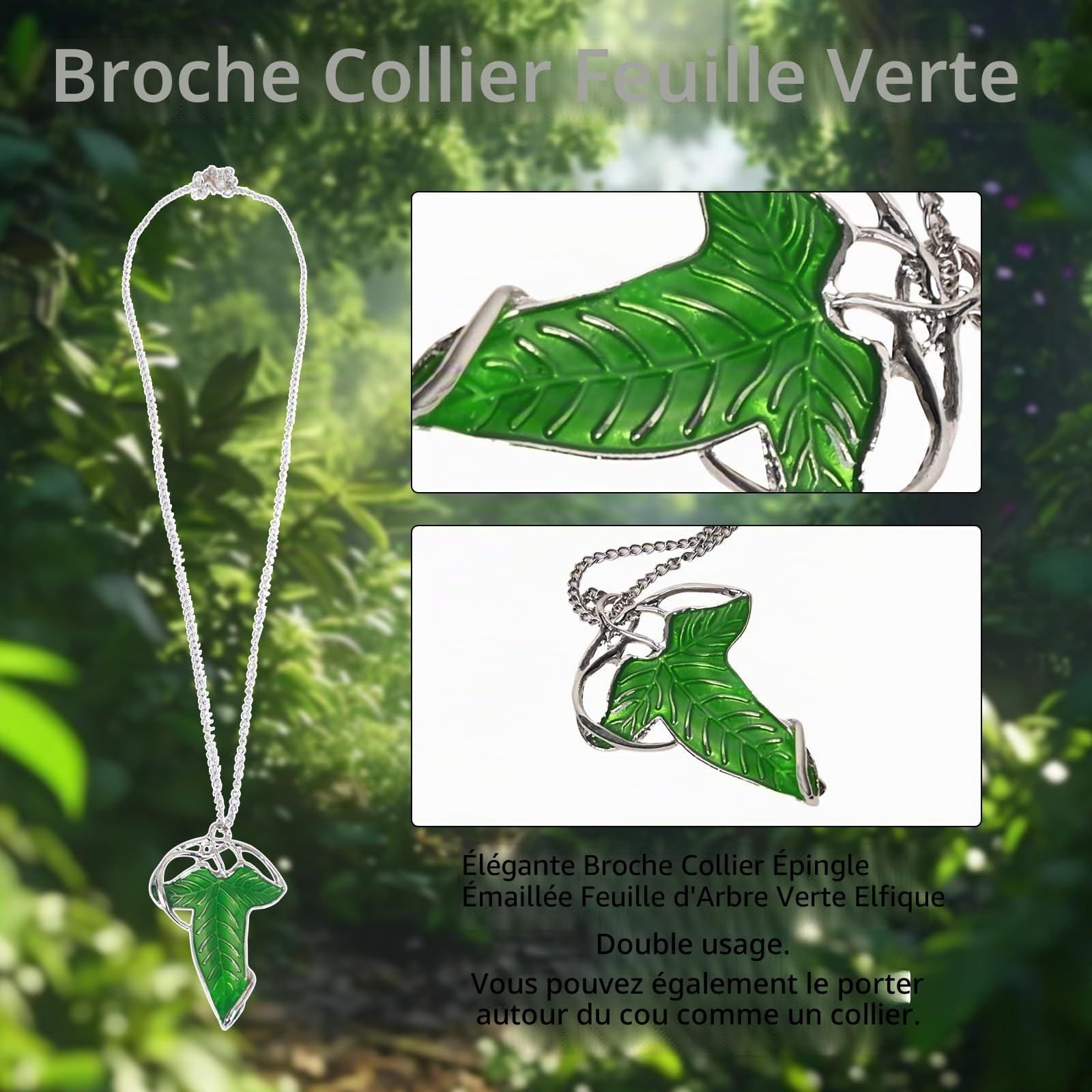 Cape à capuche Renaissance avec broche elfe feuille verte vêtement médiéval unisexe Halloween Moyen Âge Manteau à capuche
