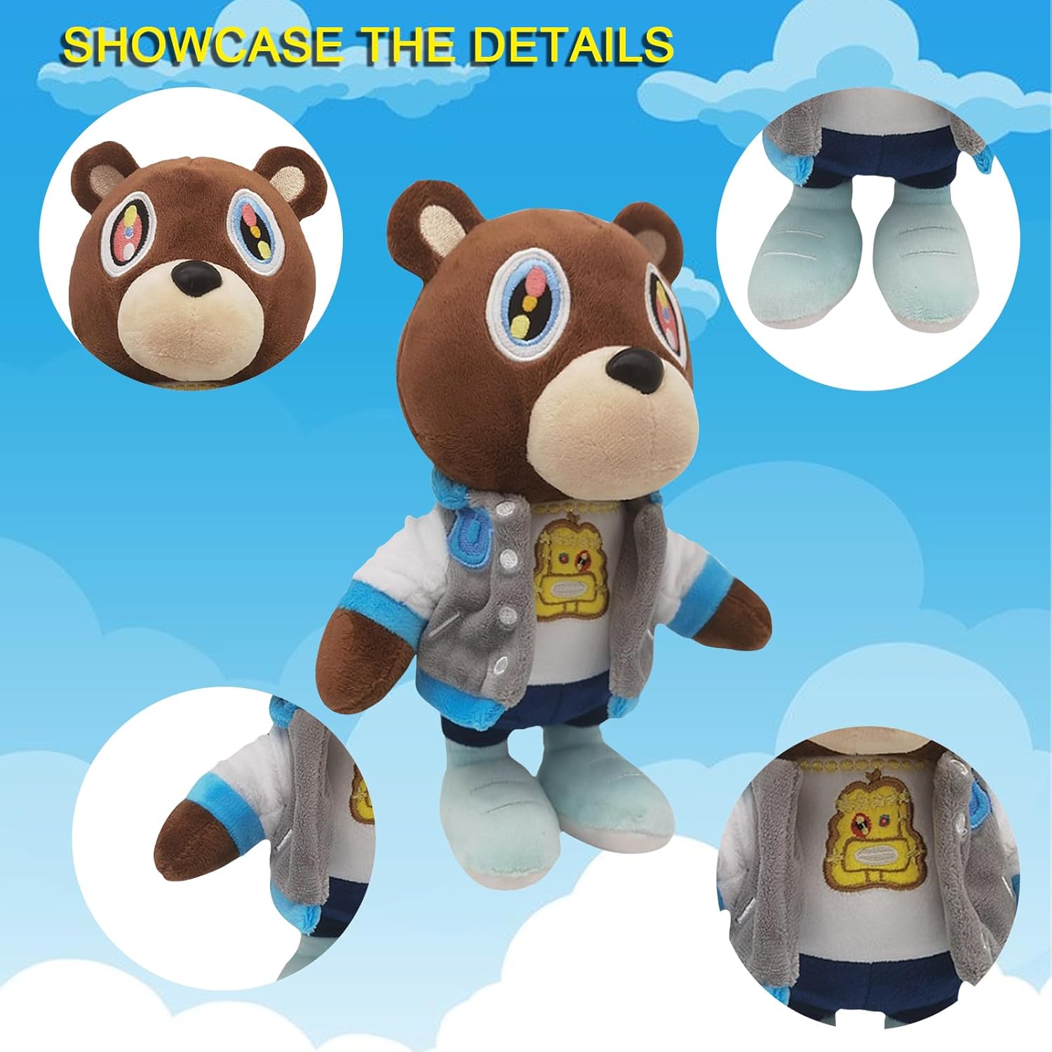 Cute Plush Bear Toy 10 inch Soft Stuffed Animal Perfect Graduation Gifts for Kids Fans Boys and Girls