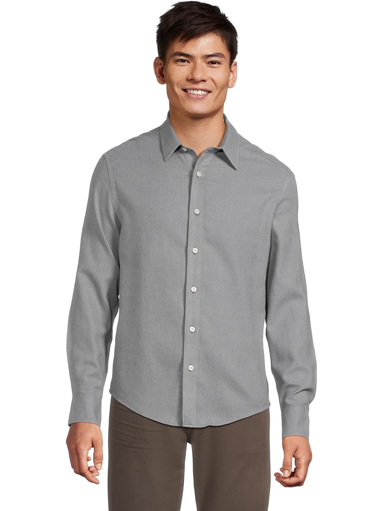 Gray UNTUCKit Long Sleeve Wrinkle Free Veneto