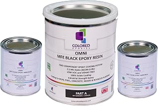 Colored Epoxies Black Epoxy Resin for Bar Tops, Table Tops, Wood, Concrete, Epoxy Art & Crafts 1.5 Gallon