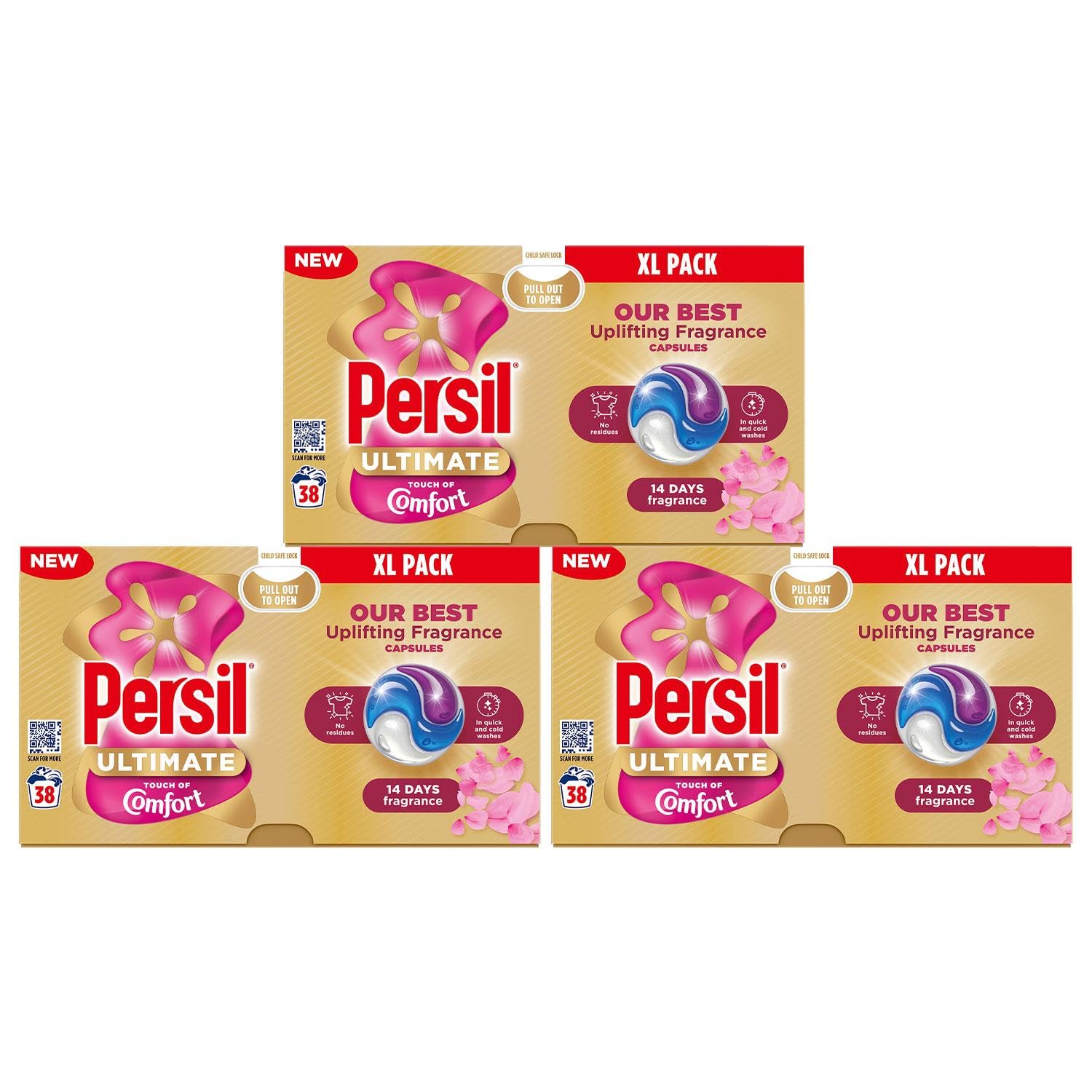 Persil XL Ultimate Washing Capsules Active Clean Stain Removal 38 Washes 4 Pack - View #5