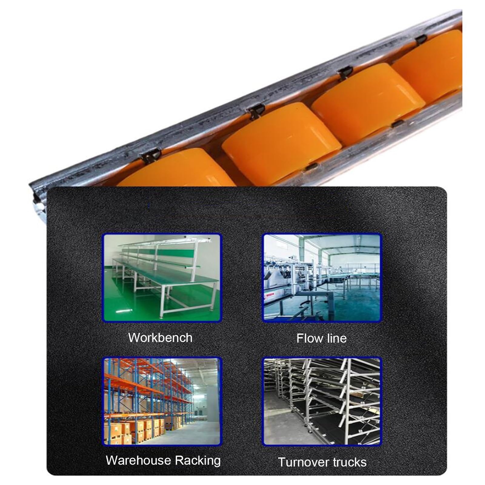 Tragbarer Rolltisch aus Stahl, Rollen, zusammenklappbar, 150 cm lang, ideal für Lager- und Materialtransport