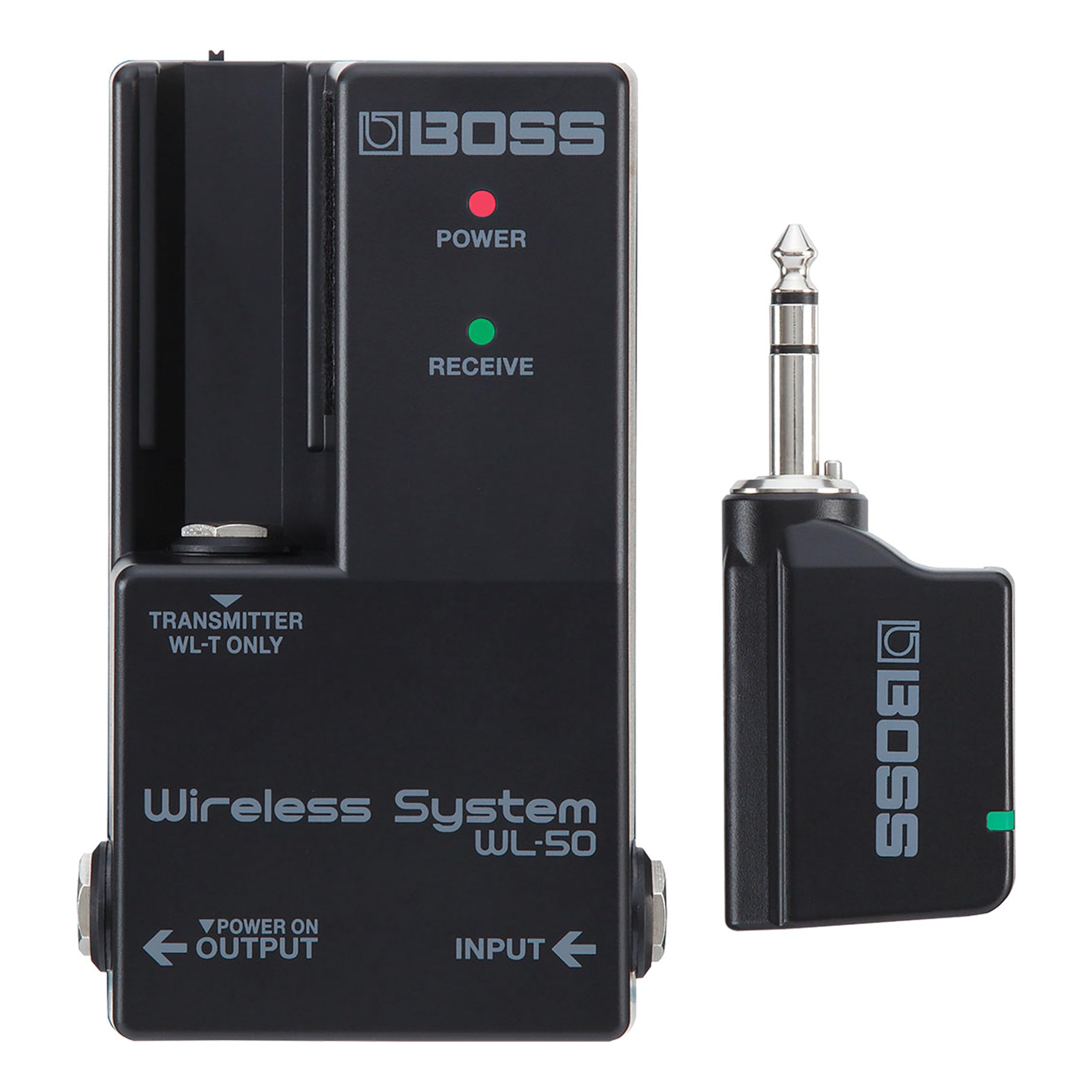 BOSS WL-50 Cavo virtuale wireless per pedaliere | Sistema wireless plug-&-play in formato pedale | Per la chitarra, il basso e altri strumenti elettronici | Simulazione del suono del cavo integrata