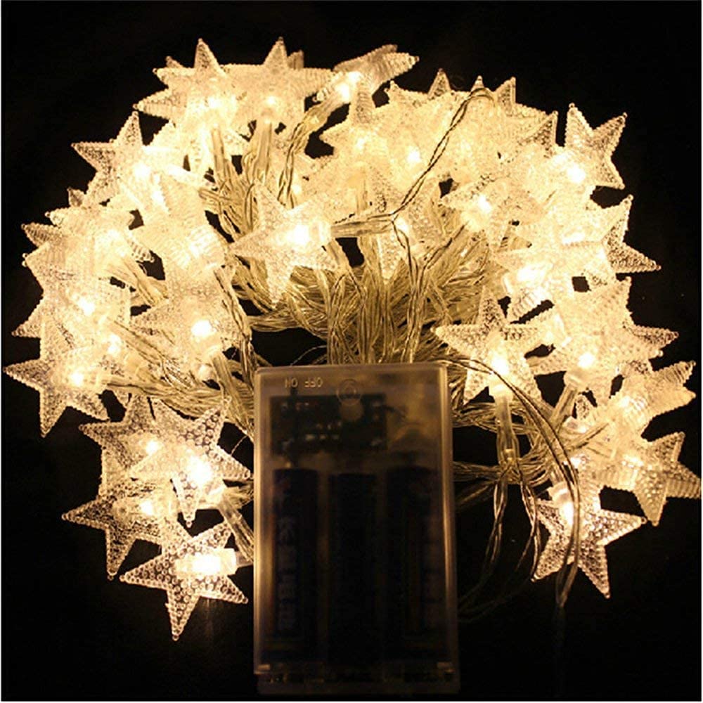 Amazon | LED の星ライト 星の照明 3m20led 電池式の妖精のライト 点滅