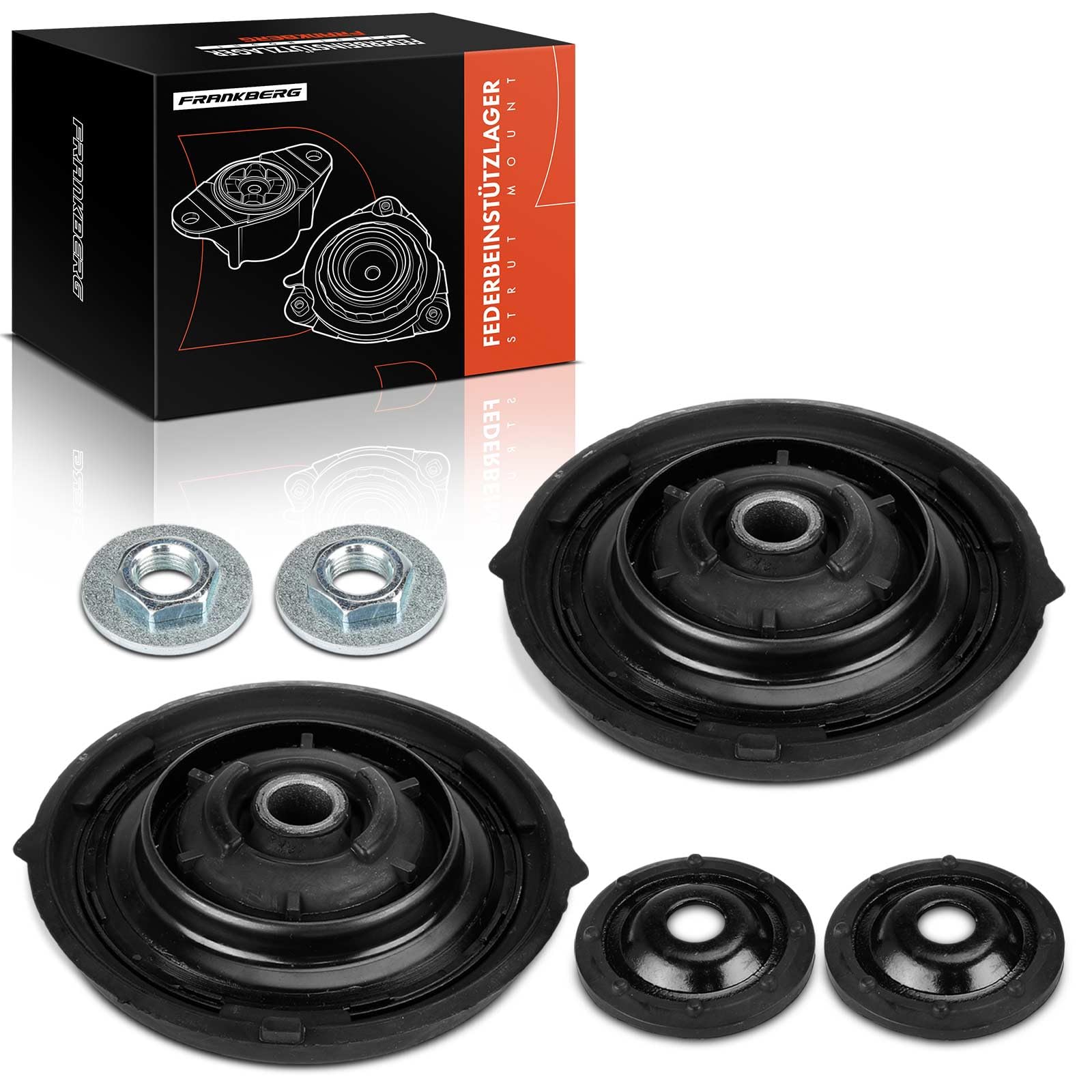 Frankberg 2x Cuscinetti a cupola Cuscinetto di supporto ammortizzatore Assale anteriore Sinistro Destro Compatibile con C4 II NC C4 II Berlina NC DS4 NX 308 CC 4B 308 I 4A 4C 308 SW I 4E 4H 5038.G4