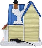 Vista 4 de Top Treasures Aldea Navideña de Clínica Veterinaria - Edificios de Casas Coleccionables de Aldea Nevada Musical Iluminada - Adición Perfecta