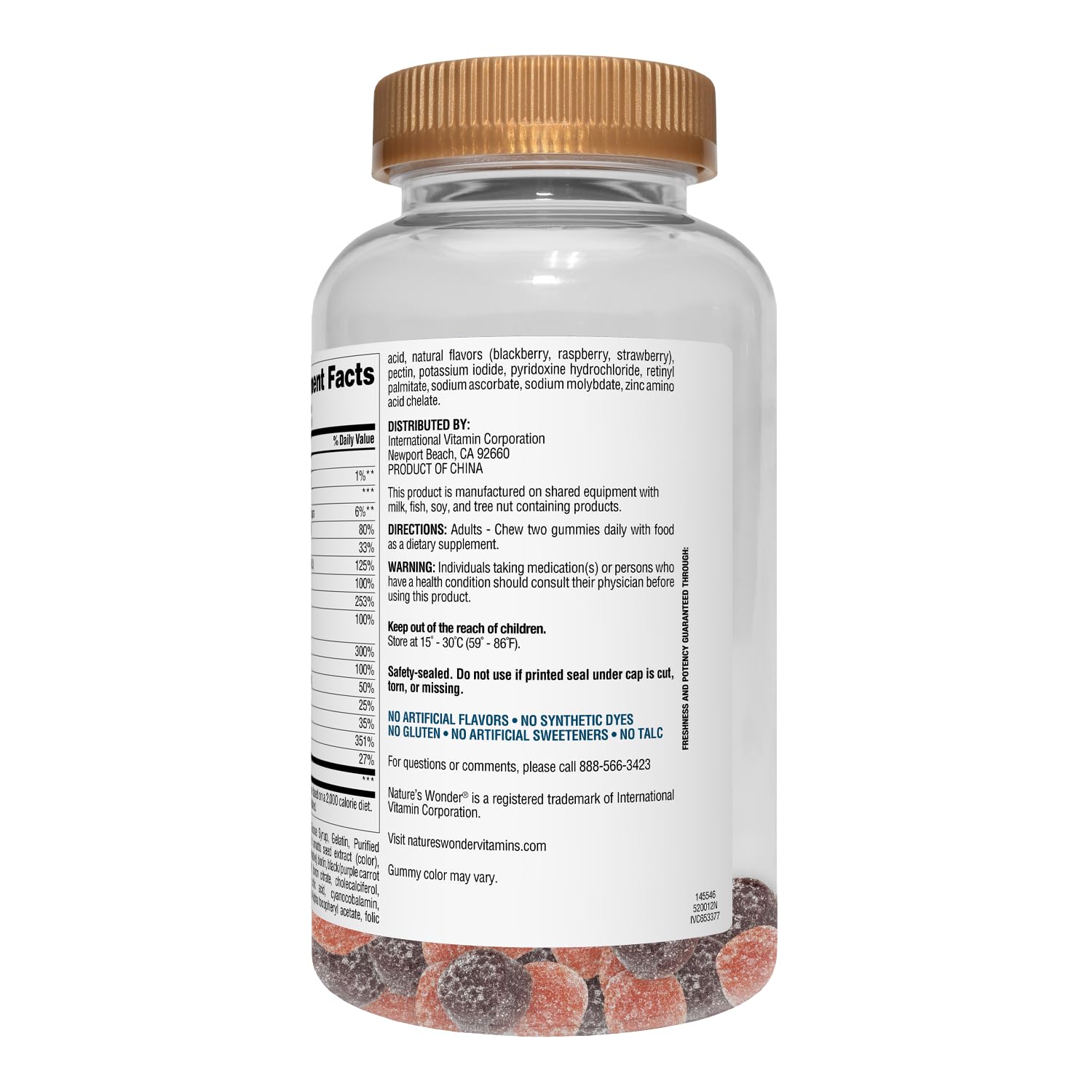 Nature's Wonder Men's Multivitamin Gummies, Supports Immune Health, Energy, Metabolism and Muscles with Vitamins A,C,D,B6,B12, 150 Men's Daily Multivitamin Gummies, 75 Day Supply — Amazon image 7