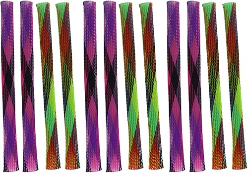 Miniatura 2 de 12 juguetes sensoriales de tubo de nailon grandes y divertidos, juguetes para ansiedad elásticos  divertido juguete de disparo desplegable (12 tubos