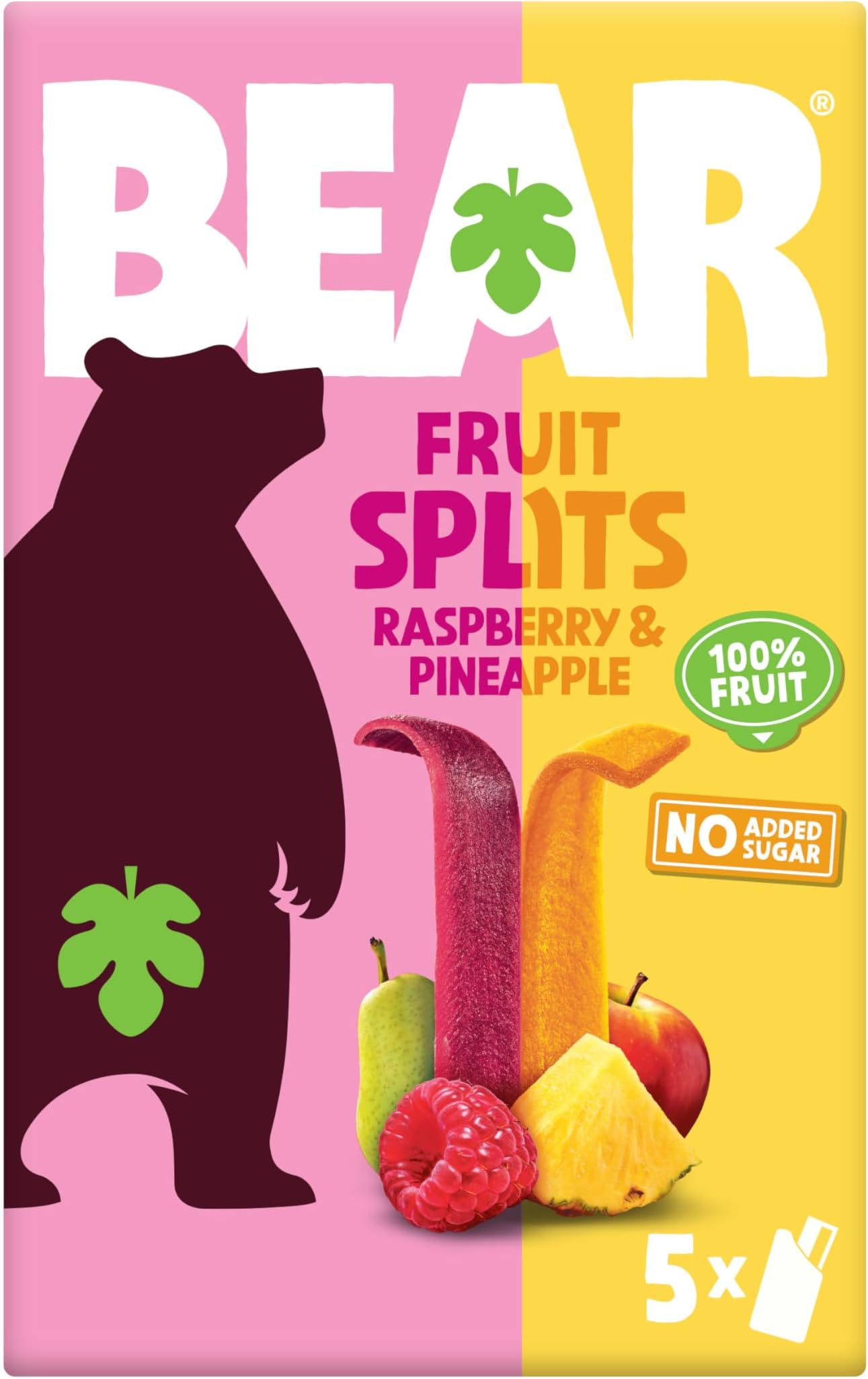 BEAR Splits Raspberry & Pineapple 5x20g