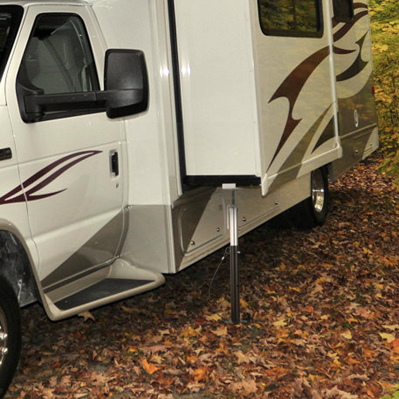VEVOR Gato Estabilizador 2PCS Pata de Cabra para Caravanas 2,27x2T Soporte de Aparcamiento para Autocaravana en Acero Robusto Altura Regulable 500-1230 mm Compacto para Remolque 510x135x135 mm