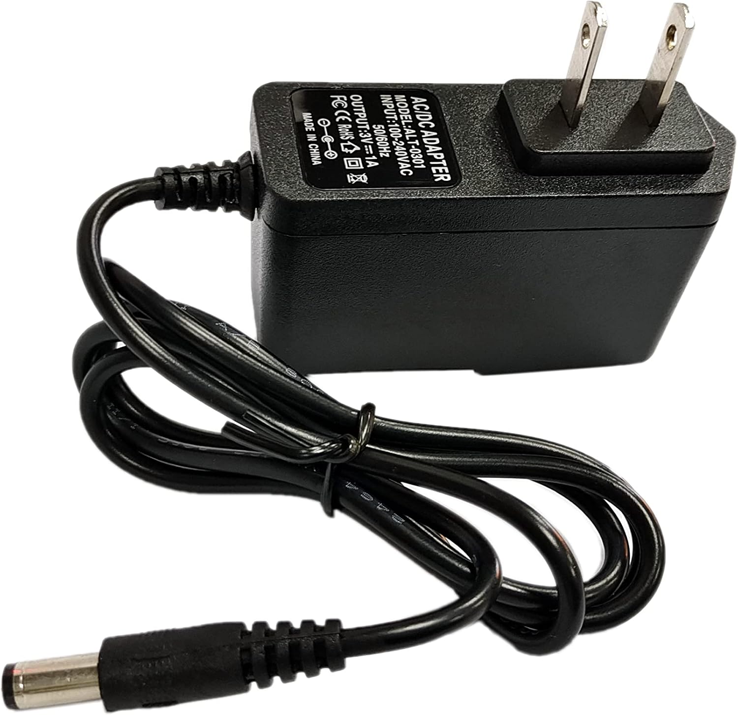 3V 1Amp Power Adapter Supply 100-240 AC to DC 3Volt 1000mA 5.5mmx 2.5mm Plug 3V 1A AC/DC Power Supply Transformer