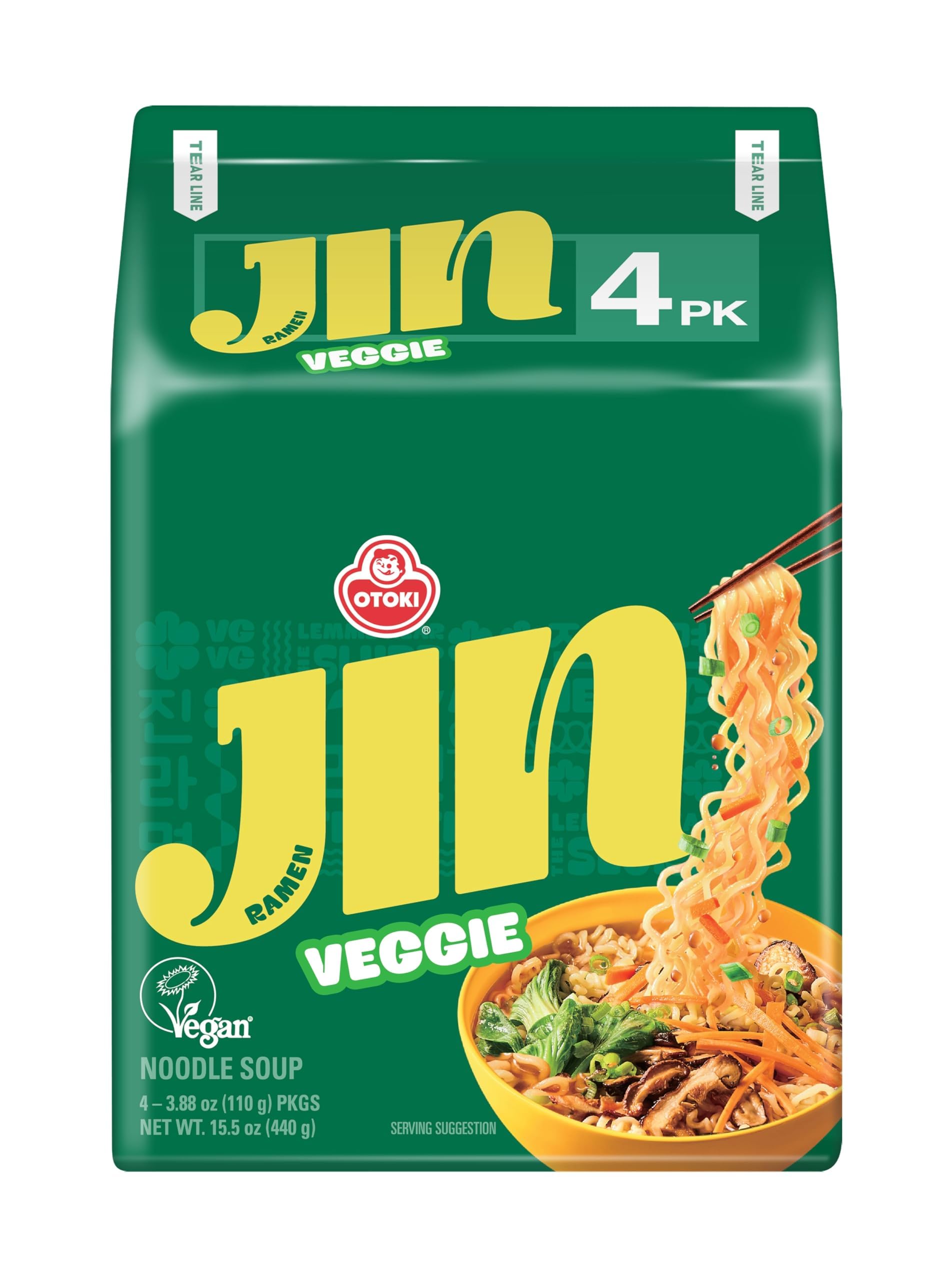 【Ojuuunページ】 Amazon.com : OTOKI Jin Ramen Veggie Korean Vegan Instant Ramen