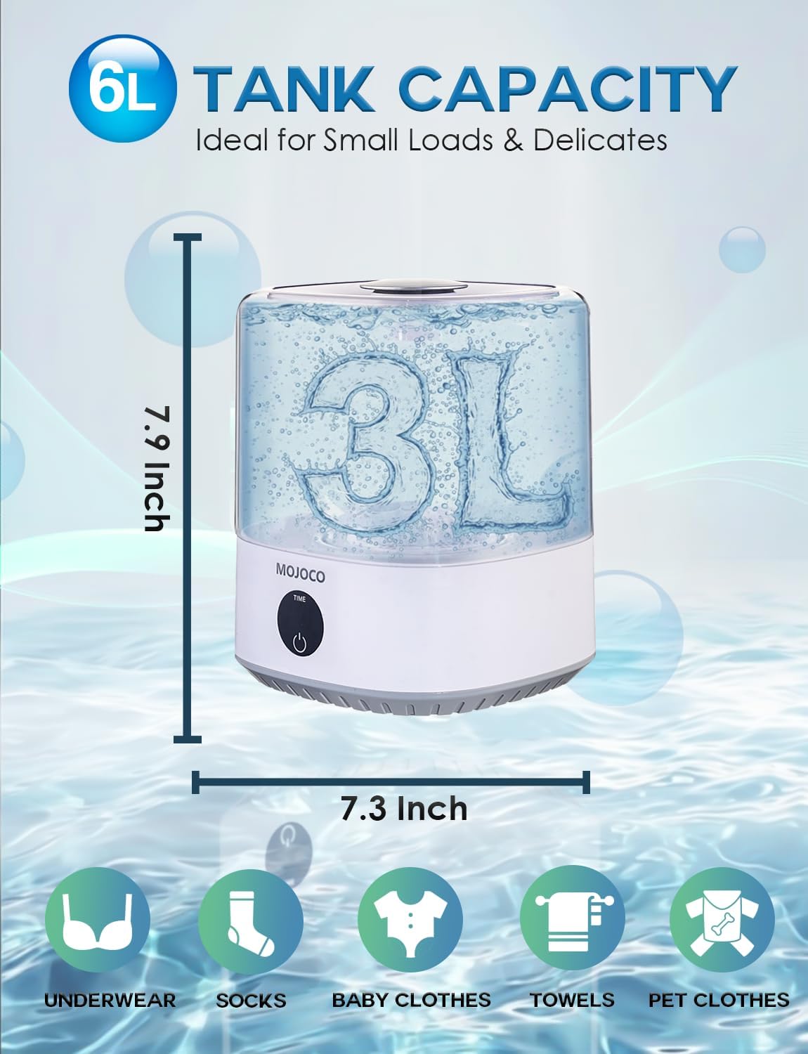Portable Dryer & 3L Battery-Operated Washing Machine for Apartments, Dorms, and Travel