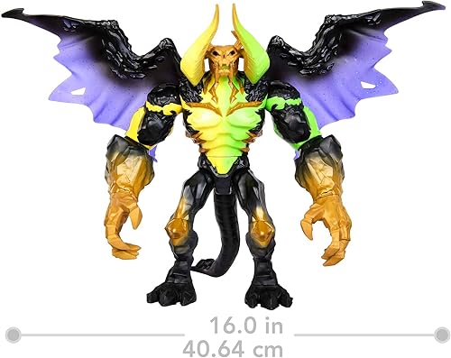 Miniatura 3 de Masters of the Universe and He-Man Figura de acción, esqueleto de terror cósmico, villano MOTU altamente posable, decoración especial de neón