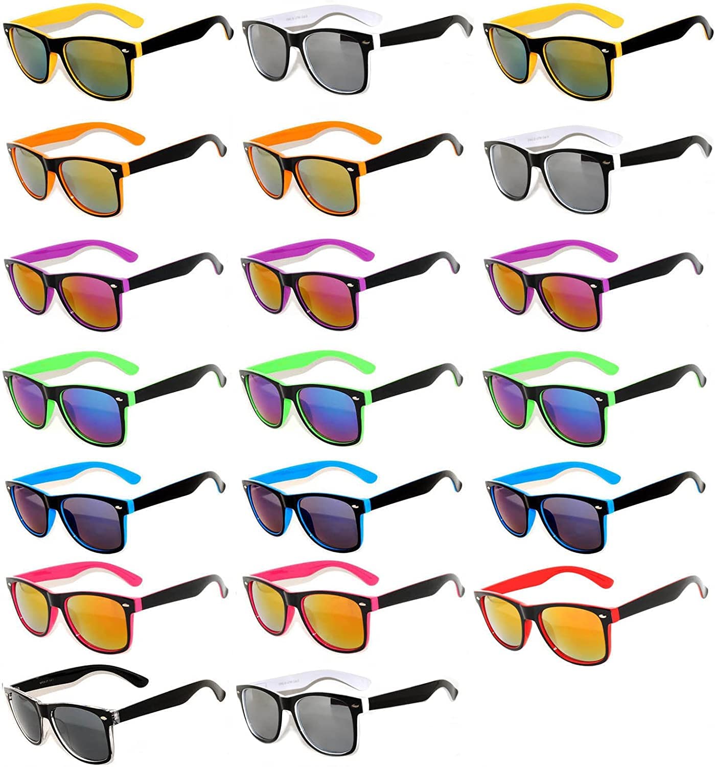 OWL 20 Pieces Per Case Wholesale Lot Glasses Assorted Colored Frame Fashion  Bulk Sunglasses Wholesale Bulk Party Glasses