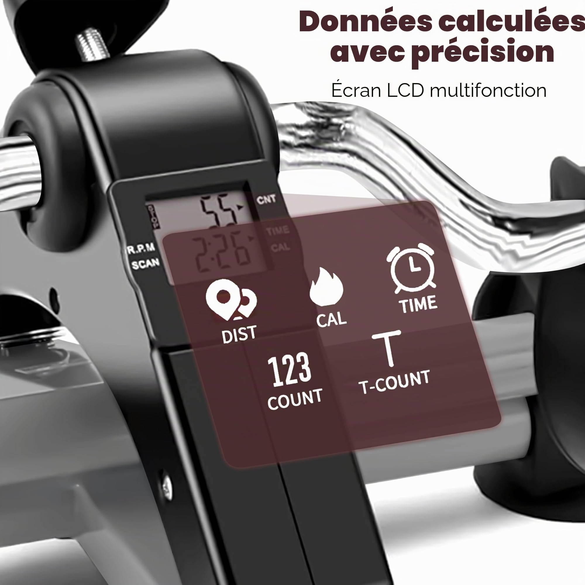 Techfit Mini Vélo d'appartement Formateur pour Bras et Jambes