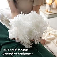 Vista 4 de HM&DX Almohada de lectura triangular con cuña para cabecero, almohada de respaldo de terciopelo con funda extraíble, cojín tapizado para dormitorio