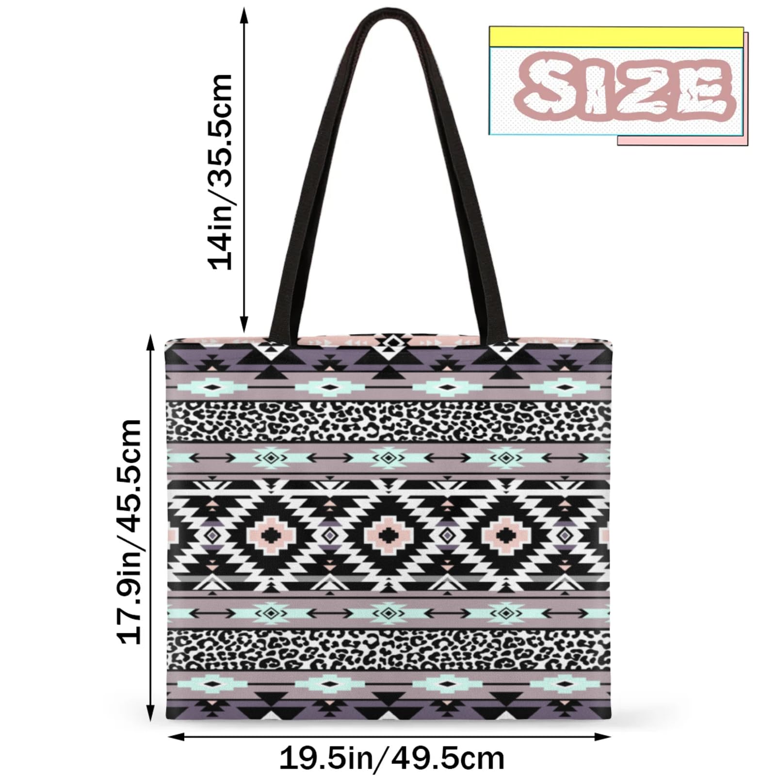 Mularoka Vintage Graphic Flowers Square Canvas Tote Bag Top Handle Purses Stylish Women Canvas Shoulder Tote Bags Reusable Handbags for Work Travel Picnic Beach Shopping Gym Hiking