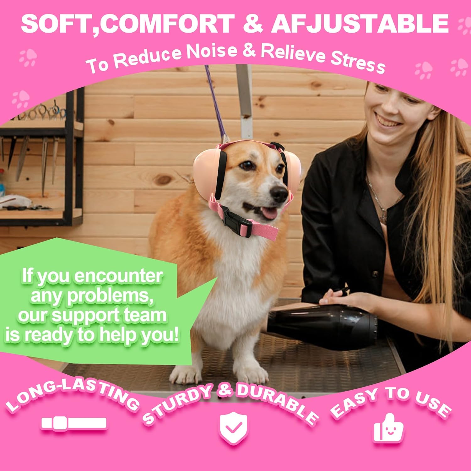 PROHEAR 037 Bluetooth 5.0 Hearing Protection Headphones Dog Ear Muffs Hearing Protection for Dogs