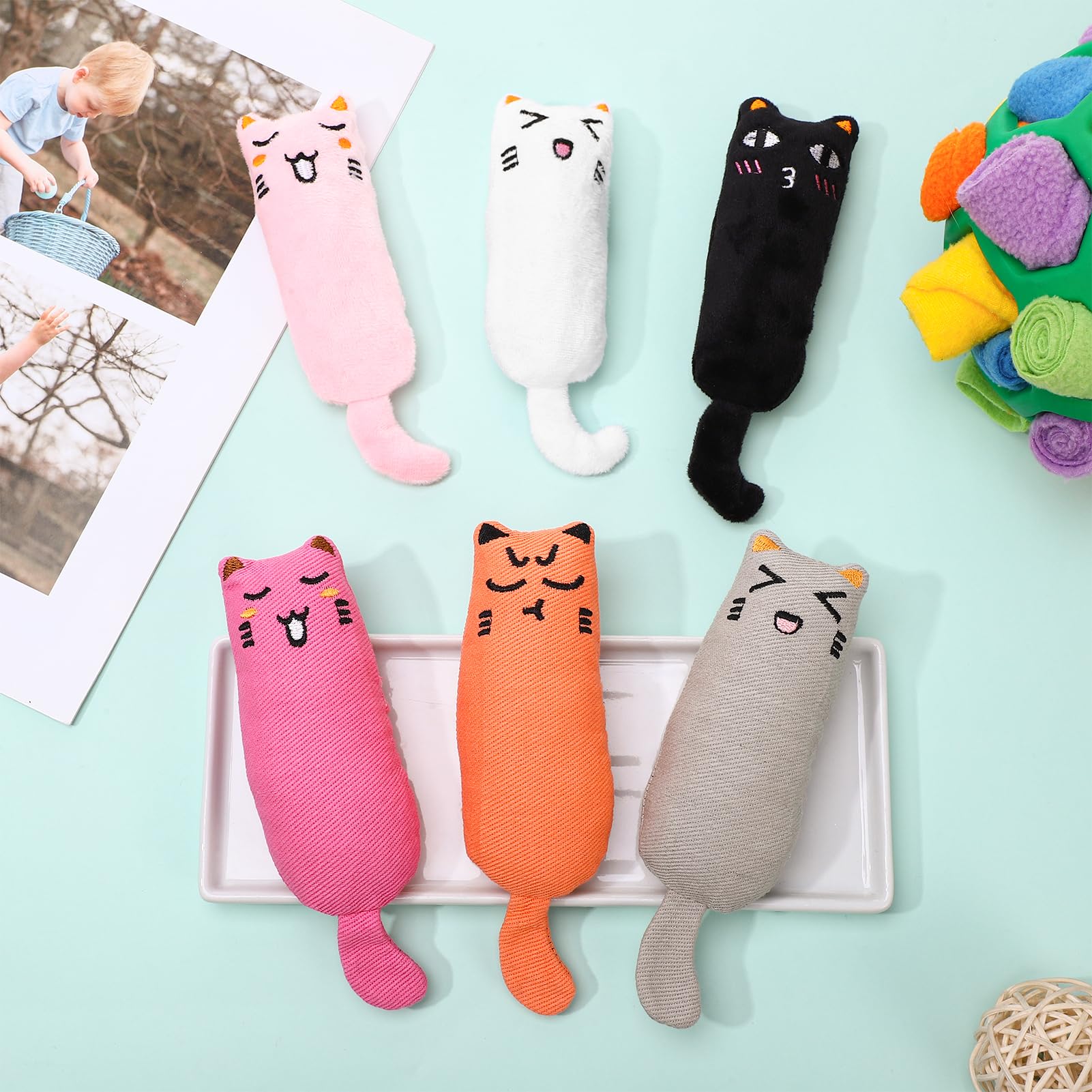 GSrenyu 6 Pieces Catnip Cat Toys,Cat Nip toys for Cats Chew Toy for Pet Cats Playing Chewing Teeth Cleaning - Image 3