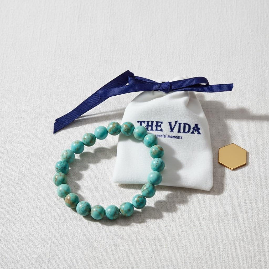 The Vida Handmade AAA+ Quality Crystal Stretch Elastic Bracelet - Nature Gemstone - Jewelry Gift - Holiday Gift - For Women & Men