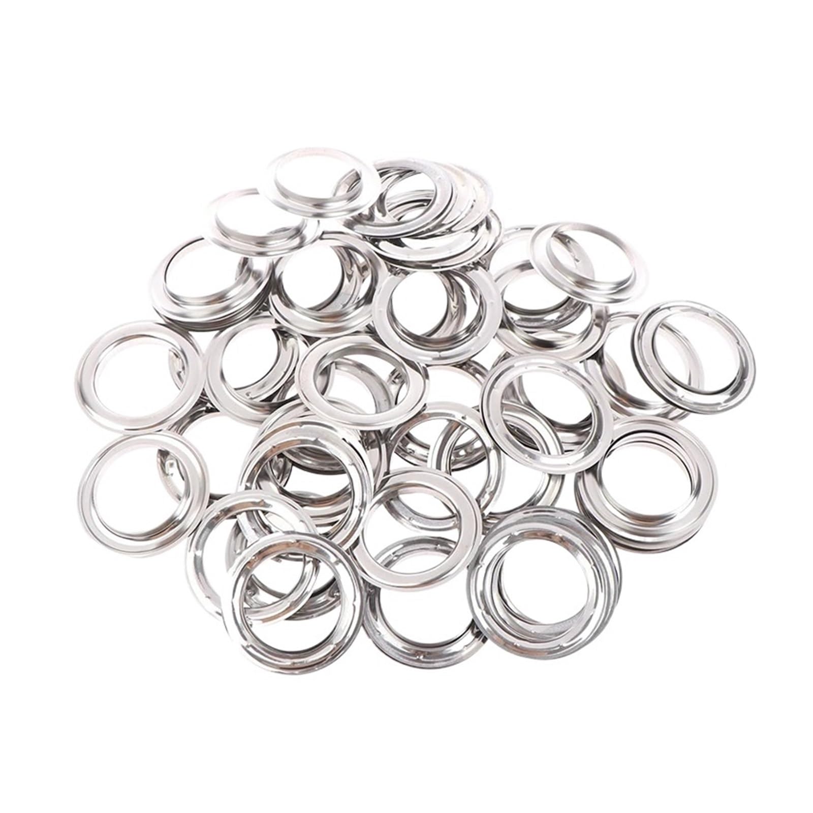 Curtain Grommets 10 Pairs Silver Metal Curtain Eyelet Rings Grommet Top Header Press-Fit Accessories(30pcs)