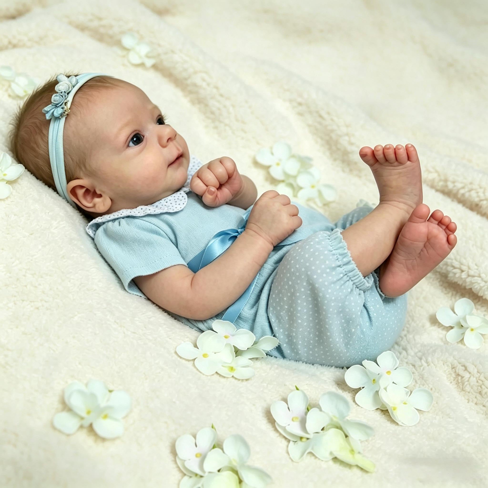 RXDOLL Realistyczne lalki Reborn Baby Dolls silikonowe na całe ciało, winyl, 48 cm, realistyczna lalka niemowlęca, noworodek, dziewczyna, pełne silikonowe lalki Reborn, anatomicznie poprawne, zabawki