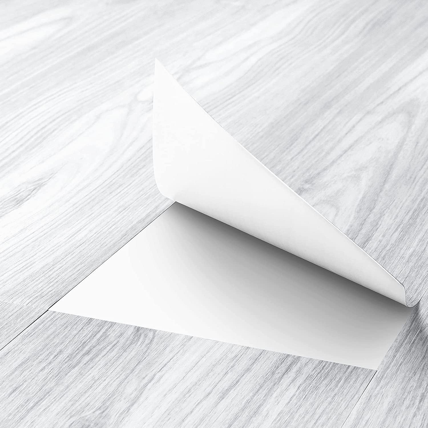 Pavimento PVC Autoadesivo Effetto Legno - 30 Piastrelle 90x15cm, Grigio, Per Interni, Facile Applicazione